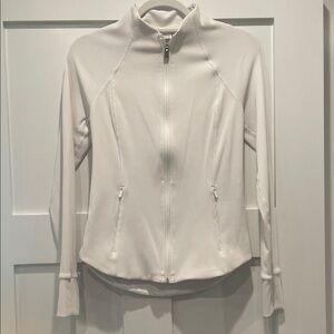 Athleta Salutation Ribbed Jacket in White